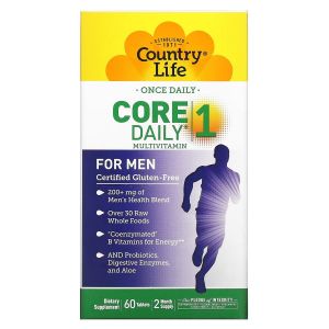 Мультивітаміни для Чоловіків, Core Daily-1 for Men, Country Life, 60 таблеток Мультивітаміни для Чоловіків, Core Daily-1 for Men, Country Life, 60 таблеток