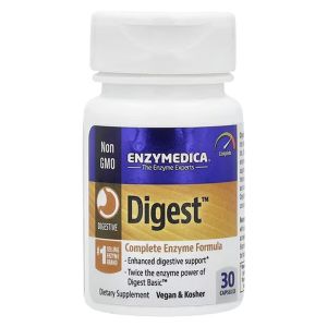 Пищеварительные Ферменты (Формула Энзимов), Digest, Enzymedica, 30 капсул Пищеварительные Ферменты (Формула Энзимов), Digest, Enzymedica, 30 капсул