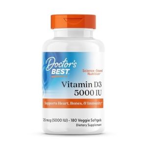 Вітамін D3, 5000 МО, Vitamin D3, Doctor's Best, 180 вегетаріанських капсул Вітамін D3, 5000 МО, Vitamin D3, Doctor's Best, 180 вегетаріанських капсул