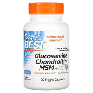 Глюкозамін, хондроїтин з МСМ та UCII, Glucosamine Chondroitin, MSM + UCII, Doctor's Best, 90 вегетаріанських капсул Глюкозамін, хондроїтин з МСМ та UCII, Glucosamine Chondroitin, MSM + UCII, Doctor's Best, 90 вегетаріанських капсул