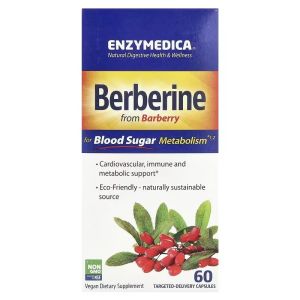 Берберін, Berberine, Enzymedica, 60 капсул Берберін, Berberine, Enzymedica, 60 капсул