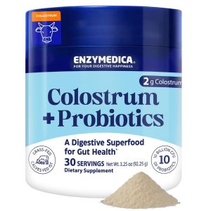 Молозиво з пробіотиком у порошку, Colostrum Powder with Probiotics, Enzymedica, 92,25 гр