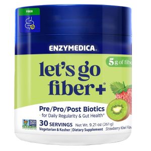 Пробіотичні волокна, смак ківі та полуниці, Probiotic Drink Lets Go Fiber, Enzymedica, 261 гр Пробіотичні волокна, смак ківі та полуниці, Probiotic Drink Lets Go Fiber, Enzymedica, 261 гр