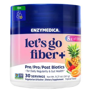 Пробіотичні волокна, смак тропічних фруктів, Probiotic Drink Lets Go Fiber, Enzymedica, 261 гр Пробіотичні волокна, смак тропічних фруктів, Probiotic Drink Lets Go Fiber, Enzymedica, 261 гр