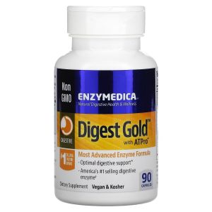 Пищеварительные ферменты, Digest Gold с ATPro, Enzymedica, 90 капсул Пищеварительные ферменты, Digest Gold с ATPro, Enzymedica, 90 капсул