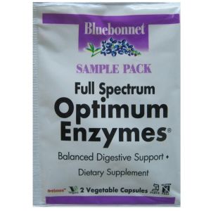 Оптимальные ферменты полного спектра, Full Spectrum Optimum Enzymes, Bluebonnet Nutrition, 2 вегетарианские капсулы