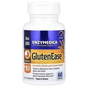 Ферменти для перетравлення глютену, GlutenEase, Enzymedica, 60 капсул Ферменти для перетравлення глютену, GlutenEase, Enzymedica, 60 капсул