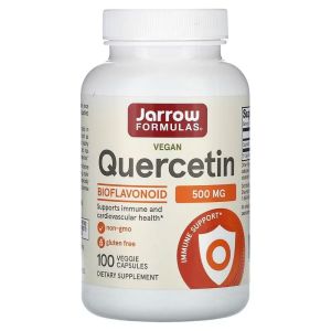 Кверцетин, 500 мг, Vegan Quercetin, Jarrow Formulas, 100 вегетеріанських капсул Кверцетин, 500 мг, Vegan Quercetin, Jarrow Formulas, 100 вегетеріанських капсул