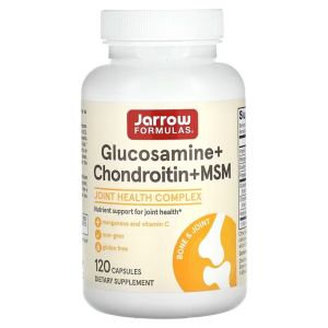Глюкозамін & Хондроїтин & МСМ, Jarrow Formulas, 120 желатинових капсул Глюкозамін & Хондроїтин & МСМ, Jarrow Formulas, 120 желатинових капсул