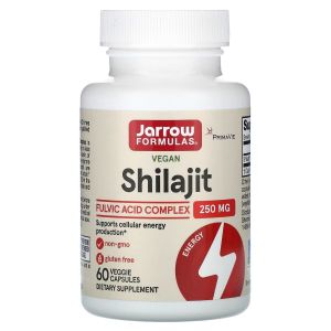 Комплекс з мумійо та фульвокислотою, 250 мг, Vegan Shilajit Fulvic Acid Complex, Jarrow Formulas, 60 рослинних капсул Комплекс з мумійо та фульвокислотою, 250 мг, Vegan Shilajit Fulvic Acid Complex, Jarrow Formulas, 60 рослинних капсул