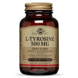 L-Тирозин, 500 мг, L-Tyrosine, Solgar, 50 вегетаріанських капсул L-Тирозин, 500 мг, L-Tyrosine, Solgar, 50 вегетаріанських капсул
