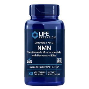 Никотинамид с ресвератролом, NMN Nicotinamide Mononucleotide with Resveratrol Elite, Life Extension, 30 вегетарианских капсул Никотинамид с ресвератролом, NMN Nicotinamide Mononucleotide with Resveratrol Elite, Life Extension, 30 вегетарианских капсул