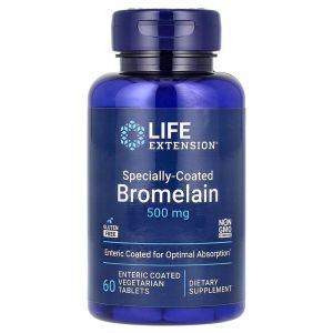 Бромелайн у кишковорозчинній оболонці, 500 мг, Specially-Coated Bromelain, Life Extension, 60 вегетаріанських таблеток Бромелайн у кишковорозчинній оболонці, 500 мг, Specially-Coated Bromelain, Life Extension, 60 вегетаріанських таблеток