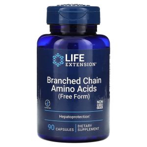 Аминокислоты с разветвленной цепью, Branched Chain Amino Acids, Life Extension, 90 капсул Аминокислоты с разветвленной цепью, Branched Chain Amino Acids, Life Extension, 90 капсул