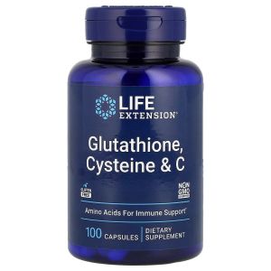 Глутатион, цистеин и витамин C, Glutathione, Cysteine & C, Life Extension, 100 капсул Глутатион, цистеин и витамин C, Glutathione, Cysteine & C, Life Extension, 100 капсул