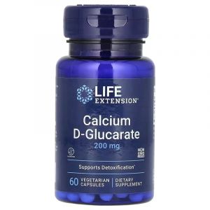 D-глюкарат кальцію, 200 мг, Calcium D-Glucarate, Life Extension, 60 вегетаріанських капсул D-глюкарат кальцію, 200 мг, Calcium D-Glucarate, Life Extension, 60 вегетаріанських капсул