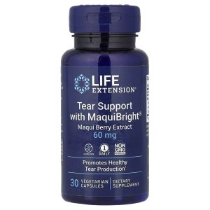 Защита от усталости глаз, Tear Support with MaquiBright, Maqui Berry Extract, Life Extension, 30 вегетарианских капсул Защита от усталости глаз, Tear Support with MaquiBright, Maqui Berry Extract, Life Extension, 30 вегетарианских капсул