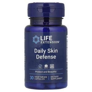 Ежедневная защита кожи, Daily Skin Defense, Life Extension, 30 вегетарианских капсул Ежедневная защита кожи, Daily Skin Defense, Life Extension, 30 вегетарианских капсул