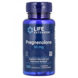 Прегненолон, 50 мг, Pregnenolone, Life Extension, 100 капсул Прегненолон, 50 мг, Pregnenolone, Life Extension, 100 капсул