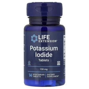 Калію йодид, 130 мг, Potassium Iodide, Life Extension, 14 вегетаріанських таблеток Калію йодид, 130 мг, Potassium Iodide, Life Extension, 14 вегетаріанських таблеток