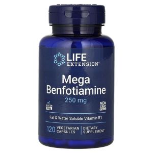 Мега Бенфотиамин, 250 мг, Mega Benfotiamine, Life Extension, 120 вегетарианских капсул Мега Бенфотиамин, 250 мг, Mega Benfotiamine, Life Extension, 120 вегетарианских капсул