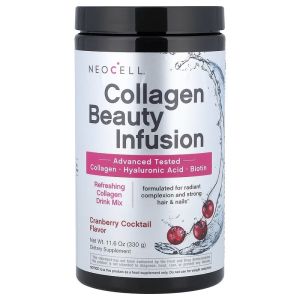 Коллаген с Биотином, Вкус Клюквы, Type 1&3, Collagen Beauty Infusion with Biotin, Neocell, 330 гр