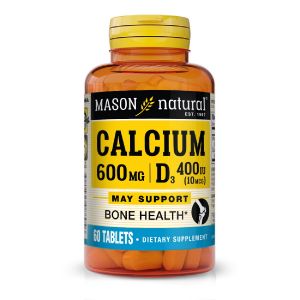 Кальцій 600 мг + вітамін D3, Calcium 600мг Plus Vitamin D3, Mason Natural, 60 таблеток Кальцій 600 мг + вітамін D3, Calcium 600мг Plus Vitamin D3, Mason Natural, 60 таблеток