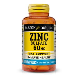 Цинка Сульфат 50 мг, Zinc Sulfate, Mason Natural, 100 капсул Цинка Сульфат 50 мг, Zinc Sulfate, Mason Natural, 100 капсул