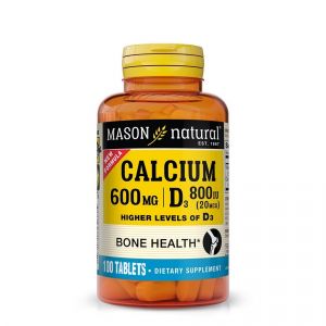 Кальцій 600 мг та Вітамін D3 800 МО, Calcium 600 mg з Vitamin D3 800 IU, Mason Natural, 100 таблеток Кальцій 600 мг та Вітамін D3 800 МО, Calcium 600 mg з Vitamin D3 800 IU, Mason Natural, 100 таблеток