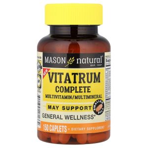 Мультивитамины и мультиминералы, Vitatrum Complete, Mason Natural, 150 каплет Мультивитамины и мультиминералы, Vitatrum Complete, Mason Natural, 150 каплет