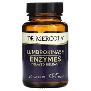Ферменты для переваривания белка, Люмброкиназа, Lumbrokinase Enzymes, Dr. Mercola, 30 капсул Ферменты для переваривания белка, Люмброкиназа, Lumbrokinase Enzymes, Dr. Mercola, 30 капсул
