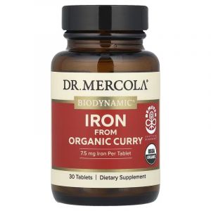 Залізо з органічного карі, Iron From Organic Curry, Dr. Mercola, 30 таблеток