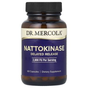 Наттокиназа, 2000 FU, Nattokinase, Dr. Mercola, 60 капсул Наттокиназа, 2000 FU, Nattokinase, Dr. Mercola, 60 капсул
