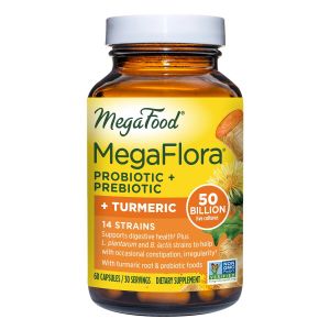 Пробіотики MegaFlora Probiotic with Turmeric, MegaFood, 60 капсул Пробіотики MegaFlora Probiotic with Turmeric, MegaFood, 60 капсул