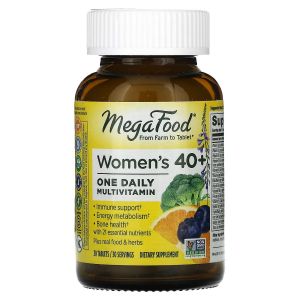 Мультивитамины для женщин 40+, Women Over 40 One Daily, MegaFood, 30 таблеток Мультивитамины для женщин 40+, Women Over 40 One Daily, MegaFood, 30 таблеток