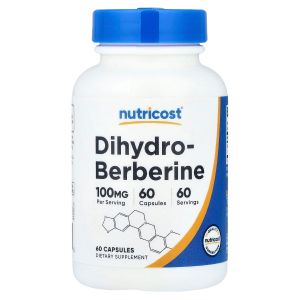 Дигідроберберин, 100 мг, Dihydroberberine, Nutricost, 60 капсул Дигідроберберин, 100 мг, Dihydroberberine, Nutricost, 60 капсул