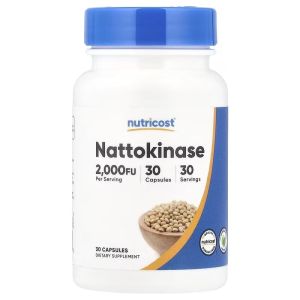 Наттокіназа, 100 мг, Nattokinase, Nutricost, 30 капсул Наттокіназа, 100 мг, Nattokinase, Nutricost, 30 капсул