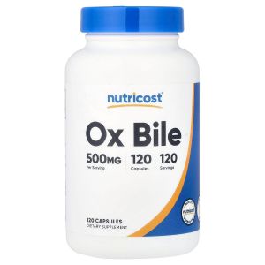 Бичача жовч, 500 мг, Ox Bile, Nutricost, 120 капсул Бичача жовч, 500 мг, Ox Bile, Nutricost, 120 капсул