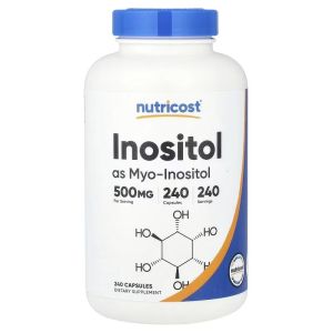 Інозитол, 500 мг, Inositol, Nutricost, 240 капсул Інозитол, 500 мг, Inositol, Nutricost, 240 капсул