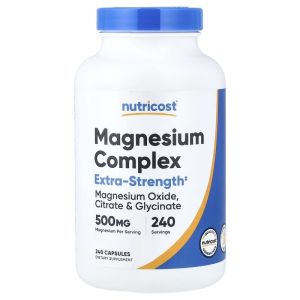 Магнієвий комплекс, 500 мг, Magnesium Complex, Nutricost, 240 капсул Магнієвий комплекс, 500 мг, Magnesium Complex, Nutricost, 240 капсул