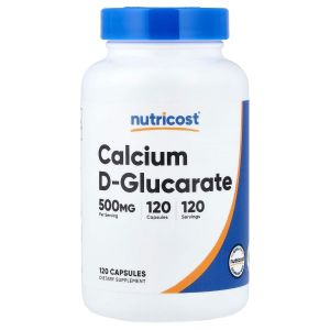 D-глюкарат кальцію, 500 мг, Calcium D-Glucarate, Nutricost, 120 капсул D-глюкарат кальцію, 500 мг, Calcium D-Glucarate, Nutricost, 120 капсул