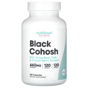Комплекс для жінок із клопогоном, Women, Black Cohosh with Dong Quai, DIM & Chaste Berry Extract, Nutricost, 120 капсул Комплекс для жінок із клопогоном, Women, Black Cohosh with Dong Quai, DIM & Chaste Berry Extract, Nutricost, 120 капсул
