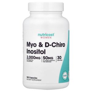 Міо та D-хіро інозитол для жінок, Women, Myo & D-Chiro Inositol, Nutricost, 120 капсул Міо та D-хіро інозитол для жінок, Women, Myo & D-Chiro Inositol, Nutricost, 120 капсул