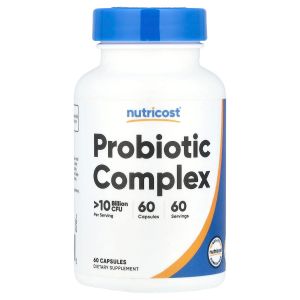 Комплекс пробіотиків, 10 млрд КУО, Probiotic Complex, Nutricost, 60 капсул Комплекс пробіотиків, 10 млрд КУО, Probiotic Complex, Nutricost, 60 капсул