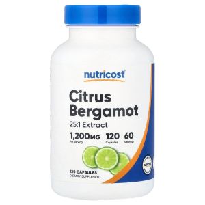 Цитрусовий бергамот, 1200 мг, Citrus Bergamot, Nutricost, 120 капсул Цитрусовий бергамот, 1200 мг, Citrus Bergamot, Nutricost, 120 капсул
