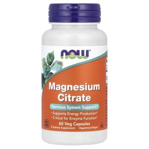 Магній цитрат, Magnesium Citrate, Now Foods, 60 вегетаріанських капсул Магній цитрат, Magnesium Citrate, Now Foods, 60 вегетаріанських капсул