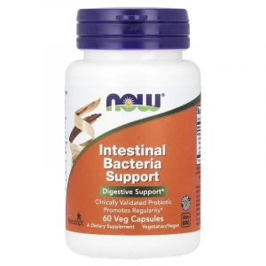 Підтримка бактерій кишечника, Intestinal Bacteria Support, Now Foods, 60 вегетаріанських капсул Підтримка бактерій кишечника, Intestinal Bacteria Support, Now Foods, 60 вегетаріанських капсул