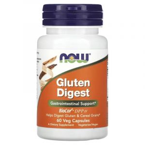 Ферменти для травлення глютена, Gluten Digest, Now Foods, 60 вегетаріанських капсул Ферменти для травлення глютена, Gluten Digest, Now Foods, 60 вегетаріанських капсул
