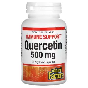 Кверцетин, 500 мг, Quercetin, Natural Factors, 60 вегетарианских капсул Кверцетин, 500 мг, Quercetin, Natural Factors, 60 вегетарианских капсул