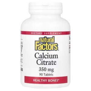 Кальцій цитрат, 350 мг, Calcium Citrate, Natural Factors, 90 таблеток Кальцій цитрат, 350 мг, Calcium Citrate, Natural Factors, 90 таблеток